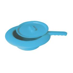 SUNDO bassin de lit ø31cm bleu av couvercle