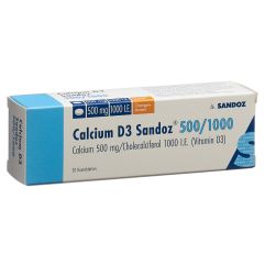 CALCIUM D3 Sandoz Kautabl 500/1000 Ds 20 Stk