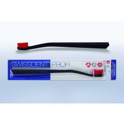 SWISSDENT Colours brosse dents noir/rouge soft-med