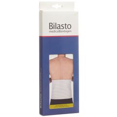 Bilasto Bauchbandage Herren M weiss mit Micro-Klettverschluss