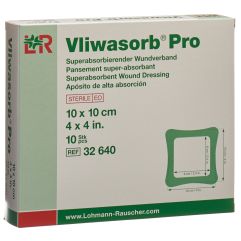 Vliwasorb Pro Superabsorbierender Wundverband 10x10cm 10 Stk