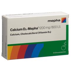 Calcium D3-Mepha 1200 mg/800 U.I. 20 Brausetabletten