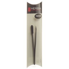 HERBA pincette biseautée inox noire a logo Herba