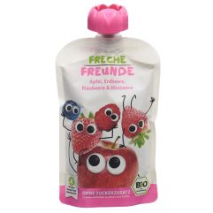 FRECHE FREUNDE compote pom fraise myrt&framb 100 g