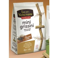 LE VENEZIANE Mini grissini mit Sesam und Chia glutenfrei 250 g