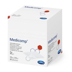 MEDICOMP Bl 4 plié S30 7.5x7.5 stérile 100 x 2 pce