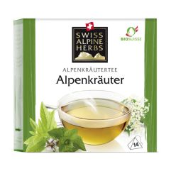 SWISS ALPINE HERBS thé herbes alpes bour CH 14 pce