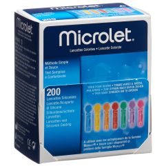 MICROLET lancettes colorées 200 pce