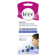 VEET band cire froide visage peaux sens 20 pce