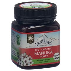 TranzAlpine Manukahonig MGO 400+ Bio Glas 250 g