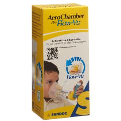 AeroChamber PLUS Flow-Vu mit Maske (1-5 Jahre) gelb