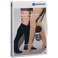 VENOTRAIN SOFT A-D KKL2 M plus/short geschlossene Fussspitze schwarz 1 Paar