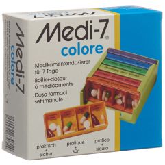 MEDI-7 pilulier semainier 7 jours all/fr/it colore