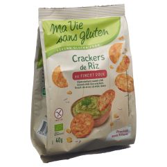 MA VIE S GLUT Crackers de riz au piment doux 40 g