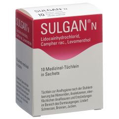 SULGAN-N lingettes médicinales en sachets 10 pce