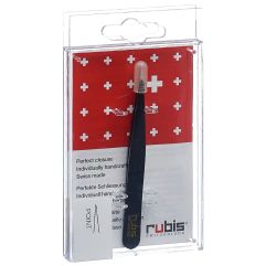 RUBIS Pincette pointue noire Inox