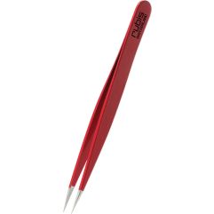 RUBIS pincette pointue rouge Inox