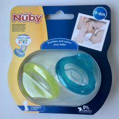 NUBY sucette flexible 0-6 mois 2 pce