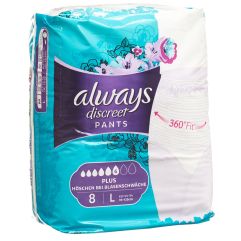 ALWAYS Discreet incontinence Pants L plus 8 pce