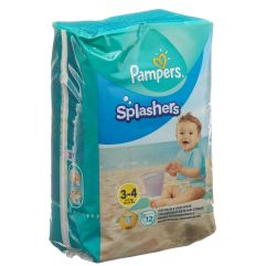 PAMPERS Splashers Gr3-4 emballage avec anse 12 pce