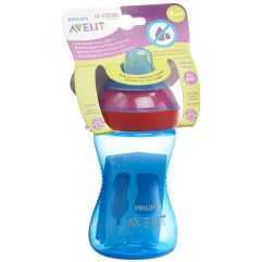 AVENT PHILIPS tasse à bec doux bleu/rouge