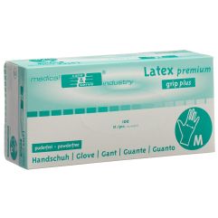 Gribi Untersuchungshandschuhe M Latex puderfrei unsteril Box 100 Stk