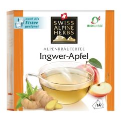 Swiss Alpine Herbs Ingwer-Apfel Tee Knospe CH Btl 14 Stk x 6Stk