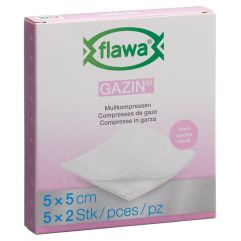 FLAWA Gazin Compr pliées 5x5cm stér 5 x 2 pce