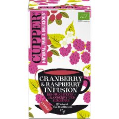 CUPPER Cranberry & Himbeer Früchtetee Bio 20 Stk