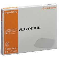 ALLEVYN THIN pansement adhésif 5x6cm 10 pce