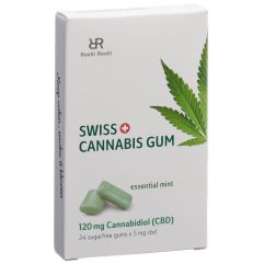 SWISS CANNABIS Gum 120 mg CBD Mint Box 24 Stk