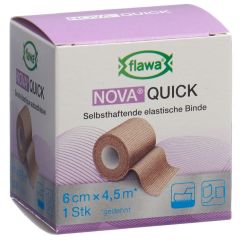 Flawa Nova Quick kohäsive Reissbinde 6cmx4.5m hautfarbig