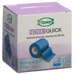 Flawa Nova Quick kohäsive Reissbinde 6cmx4.5m blau