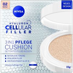 Nivea Hyaluron Cellular Filler 3in1 Pflege Cushion Mittel 15 ml