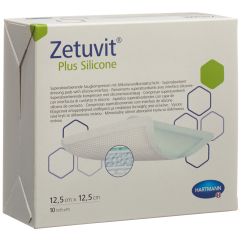 Zetuvit Plus Silicone 12.5x12.5cm 10 Stk