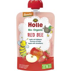 HOLLE Red Bee pouchy pomme et fraise 100 g