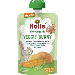 HOLLE Veggie Bunny pouchy caro pata pet pois 100 g