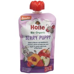 Holle Berry Puppy - Pouchy Apfel & Pfirsich mit Waldbeeren 100 g