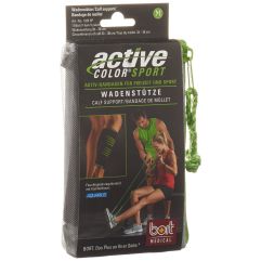 BORT ActiveColor sport band mollet M noir/vert