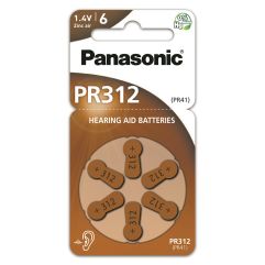 PANASONIC piles d’audiophones 312 6 pce