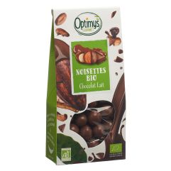 Optimy Genuss Haselnusskerne Milchschokolade Bio 150 g