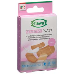 Flawa Sensitive Plast Pflasterstrips 3 Grössen 32 Stk