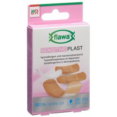 FLAWA SENSITIVE Plast pansement 3 grandeurs 20 pce