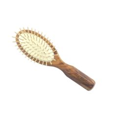 HERBA Brosse bois olive poils bois pneumat ovale