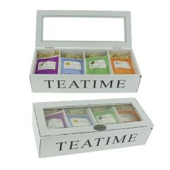 Herboristeria Holzbox Living Teatime gefüllt mit 4 x 10 Beutel x 2Stk