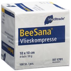 BEESANA Compr n-tissé 10x10cm 30g/m2 4p 100 pce