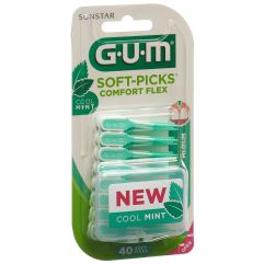 GUM Soft-Picks Comfort Flex reg cool mint 40 pce