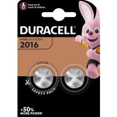 DURACELL pile CR2016 3V lithium B2 XL 2 pce