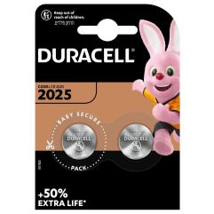 Duracell Batterie CR2025 3V Lithium B2 XL 2 Stk