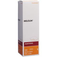 MELOLIN compr absorbante 5x5cm stérile 100 sach